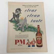 1950 PM De Luxe 86 Proof Blended Whiskey Vintage Print Ad - £6.77 GBP