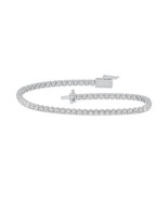 14k White Gold 5Ct TDW Lab Created Round Diamond Tennis Bracelet for Women - $4,699.99