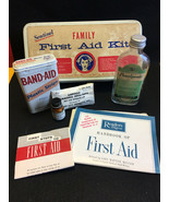 Vtg Sentinel Family First Aid Kit Medical Metal Tin Bandaid Tin Water Pu... - £31.46 GBP