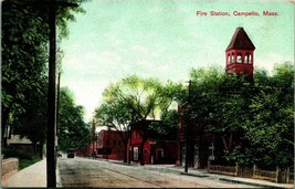 Fire Station Street View Campello Massachusetts MA UNP Unused DB Postcard D12 - £4.95 GBP