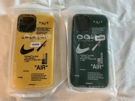 New Set of 2 iPhone 12/12 PRO NIKE AIR Case Green Yellow - $11.88