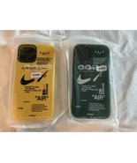 New Set of 2 iPhone 12/12 PRO NIKE AIR Case Green Yellow - $223.32 MXN