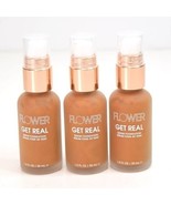 3 PACK of Flower Get Real Serum Foundation, Nutmeg D2,  1.0 FL Oz Each - £3.92 GBP