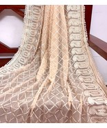 Pastel Pink Georgette Embroidered Dupatta Lakhnavi Chikankari Dupatta DP... - $16.99