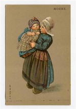 Moeke Dutch Mummy &amp; Child Postcard - $11.88