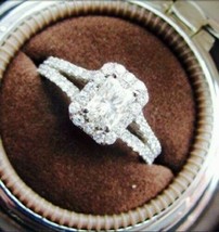 Anello di fidanzamento Halo con diamante a taglio brillante da 2,25 ct, in... - £203.16 GBP