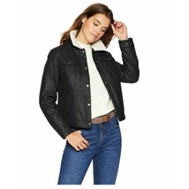 LEVI&#39;S Classic Faux Sherpa Lined Faux Leather Trucker Jacket Women SZ S NWT - $95.20