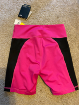 NWT Puma Ess 5&quot; Logo Bike Shorts Women&#39;s Small Pink Black Casual 52307864 - £18.61 GBP