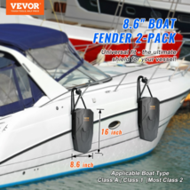 VEVOR Boat Fenders, 8.6&quot; x 16&quot; Boat Bumpers for Docking, Marine EVA Boat Dock Fe - £41.00 GBP