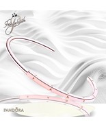 Pandora 14K Rose Gold Plated Signature Open Bangle Bracelet 6.9 Inches U... - $75.24
