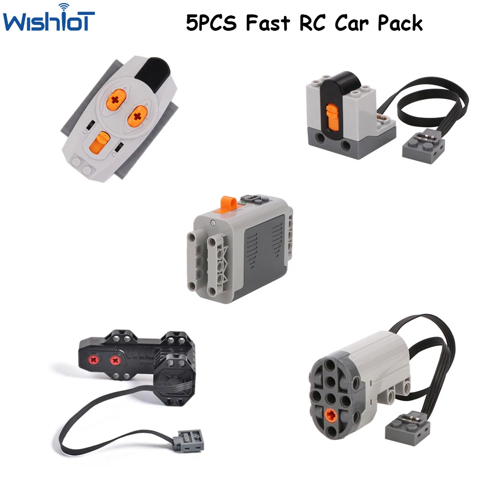 5PCS MOC Buggy Motor Set 5292 Fast RC Car Pack IR Remote Control Receiver 8885 - £32.82 GBP