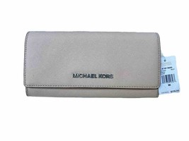 Michael Kors Jet Set Travel Saffiano Leather Flat Wallet Pink Ballet - $156.42
