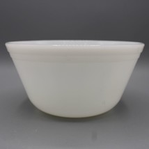 Vintage Federal Glass Milk Glass White Double Band 7&quot; Mixing Bowl F Shie... - $16.82
