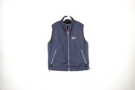 Vtg Abercrombie &amp; Fitch Mens Medium Reversible Spell Out Full Zip Vest Jacket - £42.77 GBP