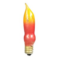 Vintage Red Flame Figural Light Bulb Christmas Decoration Decoration Decorative - £6.34 GBP