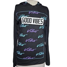 Black Good Vibes Hooded Sweatshirt Size Small - £19.33 GBP