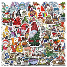 60 Pcs Handmade Christmas Elf and Santa Claus Stickers - Vintage-style D... - £8.20 GBP
