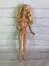 Vtg Mattel Barbie Doll Blonde Hair Blue Eyes Nude Flawed 1999 Great For Ooak - £8.17 GBP
