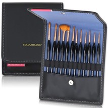 Artisan&#39;s Touch 12PC Paint Brush Set: Leather Case, Detail Brushes, Mini... - £33.68 GBP