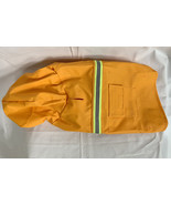 Dog Rain Jacket Medium Orange Reflective Strip Pocket Hooded  - £19.74 GBP