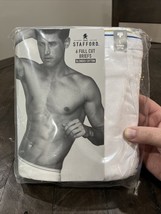 Stafford Men&#39;s 6-pk cotton blend Full-Cut White Briefs 38 L - $693.67 MXN