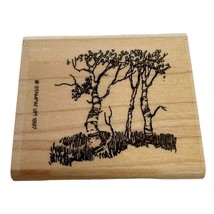 Stampin Up Rubber Stamp Safari Trees Landscape Scene Maker Grass Card Making - £4.47 GBP