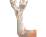 Light Brown Satin Gloves Long Over Elbow Length Evening Prom Costume 881... - £11.67 GBP