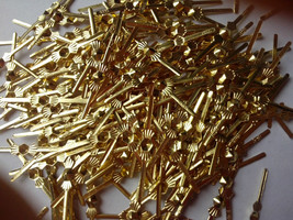 500Pcs Chandelier Lamp Parts Crystal Bead 25mm Metal Connector Golden Bo... - £6.05 GBP