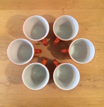 Vintage 60s set of 6 Corelle by Pyrex Burnt Orange mugs (discontinued and rare) - $45.00