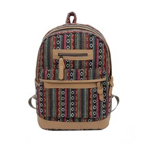 Retro Ethnic Canvas Floral Printed Backpack School Bags for Teenage Girl... - £21.04 GBP