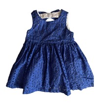 The Children&#39;s Place Blue Eyelet Dress Size 6-9 Months - £13.93 GBP