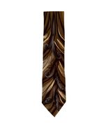 J. Garcia 100% Silk Tie 2005 Brown Gold Abstract Swirl Art Pattern 60.5&quot;... - $478.17 MXN
