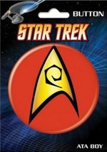 Star Trek The Original Series Engineering Insignia 3&quot; Round Button NEW CARDED - £3.18 GBP