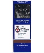 Sudbury Ontario Matchbook ROYAL CANADIAN LEGION Branch 76 Eddy Match - $1.97