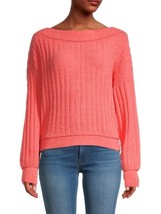 Free People Women&#39;s Cabin Fever Ribbed Sweater - Coral - Size S - $63.36
