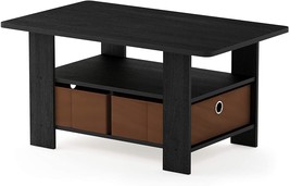 Small Coffee Table Modern Furniture With Storage Living Room Wood Drawer Brown - £60.47 GBP