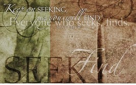 Keep On Seeking Inspirational Stretched Cavas Wall Print 16x10x1in - $12.86
