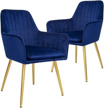 Canglong Furniture&#39;S Club Guest Modern Living Dining Room Accent Arm, Navy Blue. - £197.39 GBP