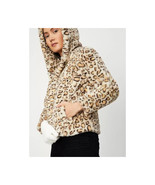 Gigio&#39;s  Leopard Print Bomber Jacket   with Hoodie for Women Soft Fluffy... - $48.68