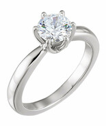 Round Natural Mined Diamond Ring 14k White Gold (1.5 Ct F VS1 Clarity) IGL - $12,961.67 CAD