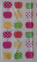 APPLE HEART MICROFIBER TOWELS 6-pack Dishcloths 12"x12" Pink Dish Cloths Apples image 3