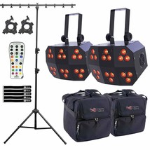 Chauvet DJ Wash FX Hex RGBAW+UV LED DMX Dance Party Effect Lights Pair w... - £773.76 GBP