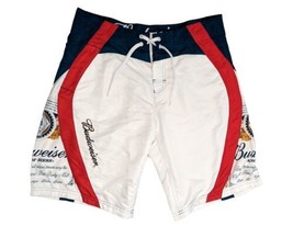 Budweiser Swim Trunks Lined  Mens 36 Beer King Of Beers Authentic Board Shorts - £19.74 GBP