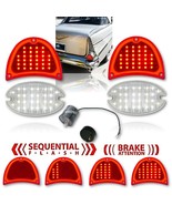 57 Chevy Bel Air Nomad Sequetial LED Tail &amp; Back Up Light Lens w/ Flashe... - $162.95