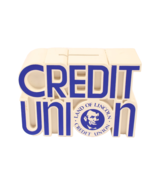 1986 Land of Lincoln Credit Union Piggy Bank 5 X 3 X 2 Inches - $18.99