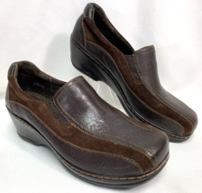 BOC Women&#39;s Brown Leather Slip On Comfort Loafers Shoes Size 9 MINT - $31.49