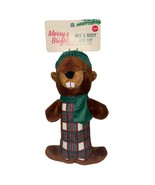 Merry Bright Nice and Noisy Santa Dog Toy Red Squeaky Thrash Plush Toss ... - $12.73 CAD