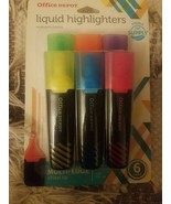 Office Depot Liquid Highlighters Multi-edge 6 Count - £12.10 GBP