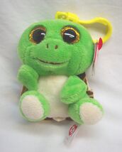 TY Beanie Boos MINI TURBO THE TURTLE KEYCHAIN CLIP 3" Plush STUFFED ANIM... - $14.85
