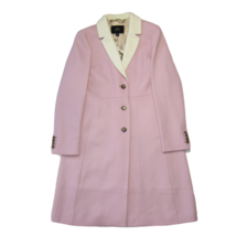 NWT J.Crew Topcoat with Contrast Lapel in Pale Pink Double-serge Wool Coat 10 - £122.28 GBP